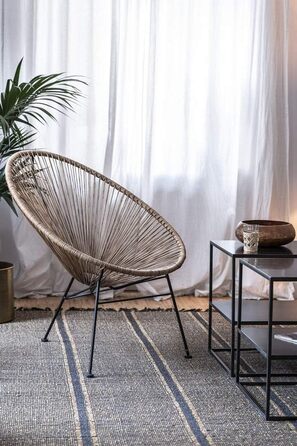 Крісло Freudenhaus Ретро Acapulco Bahia Natural Bamboo Look Вуличне крісло з міцним металевим каркасом