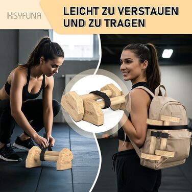 Дерев&39яні ручки для віджимань, паралелети, нековзні ручки для віджимань, стійки для віджимань, ручки для віджимань для тренування м&39язів та сили, ручки для стійки на руках для використання в приміщенні та на вулиці, оригінальний колір дерева