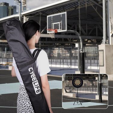 Професійна підставка для мішень для дартсу CyeeLife, мобільна підставка для класичних та електронних мішень для дартсу