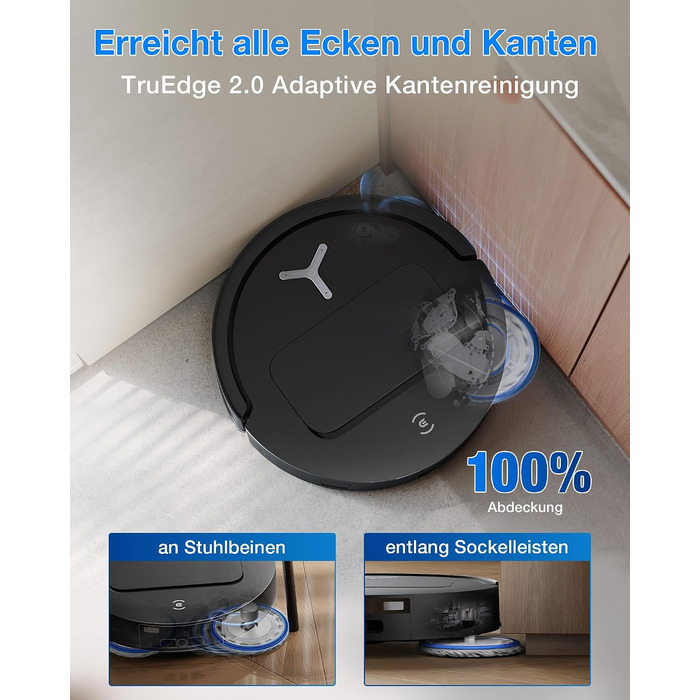 Робот-пилосос ECOVACS DEEBOT T50 Omni Gen3, 25 000 Па, чорний