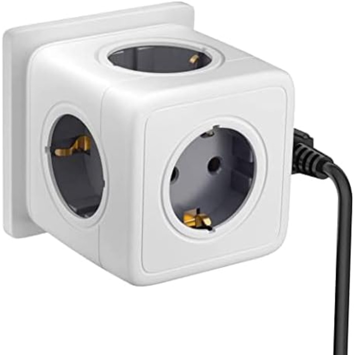 Куб розетки, адаптер розетки для кубика 3680 Вт, багаторозетковий розетковий куб з кабелем, зарядний пристрій Powercube з кількома