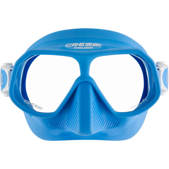 Набір для дитячого підводного плавання CRESSI Rombo & Mini Dry Snorkel Set маска для дайвінгу з трубкою для хлопчиків та дівчаток, силіконовий обідок, клапан із захистом від бризок та регульовані пряжки для підводного плавання та плавання, один розмір, бл