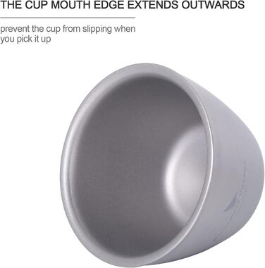 Маленька титанова чашка для чаю з подвійними стінками Легка чашка для еспресо Міні-чашка для вина для саке Багаторазовий кемпінг н