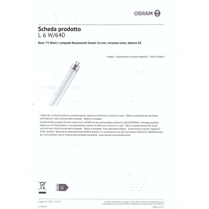 6 / 20 9 6W 4000K, 6 / 20 9 6W 4000K