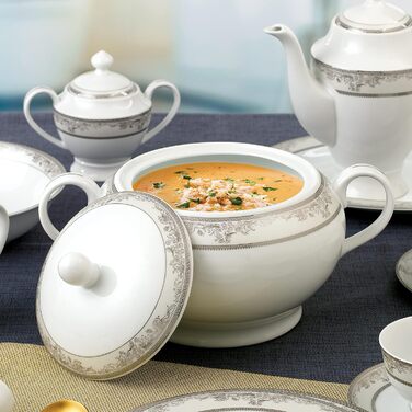 Супниця Lorenzo Import S-22 Juliette, порцеляна, срібло