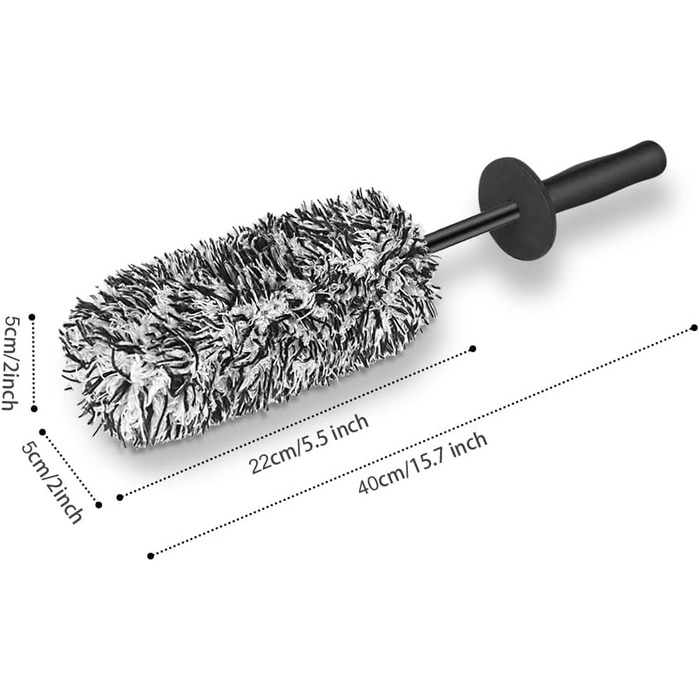 Щітка для дисків для алюмінієвих дисків, щітка для дисків з мікрофібри преміум-класу для особливо дбайливого очищення до самого кр