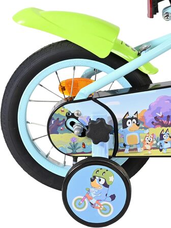 Дитячий велосипед Volare Bluey 12 35 років Ручне та ножне гальмо, знімні бічні колеса, захист ланцюга та світловідбивачі Регульоване сідло Подарунок для дівчаток та хлопчиків