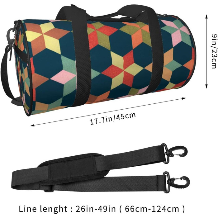Універсальна дорожня сумка-мішок, спортивна сумка геометричного дизайну для чоловіків та жінок