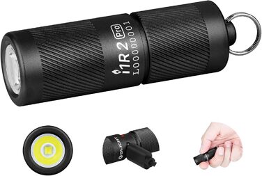 1R II Pro EOS Mini LED Lightlight 180 Lumens Super Bright USB Rechargeable Keychain Flashlight, IPX8 and 1.5m drop Resistance, Lights for Outdoor Camping and Repairs, Black, 1R II Pro EOS Mini LED Lightlight 180 Lumens Super Bright USB Rechargeable Keycha