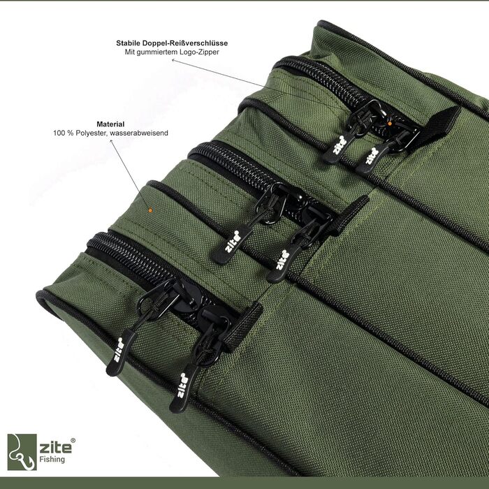 Сумка для вудки Zite Fishing 190 см Чохол для рибалки Rod-Case, водовідштовхувальний чохол для вудки, 3 відділення рюкзак для вудки сумка для риболовлі сумки для риболовлі сумка для вудки сумка для вудки