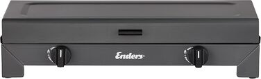 Газова плита Enders Camping Stove CANBERRA 2, 2-конфоркова, 2 конфорки з нержавіючої сталі 2x2,3 кВт, може працювати від газового балона або накрутного картриджа, загальна потужність 4,6 кВт, підставка для каструлі, знімна кришка, 1790