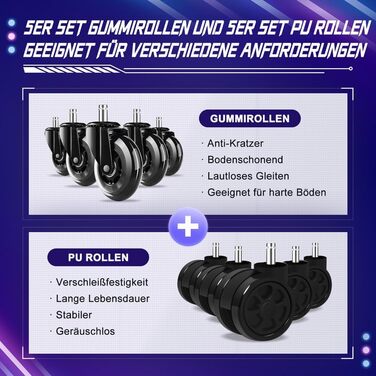 Ергономічне ігрове крісло з підставкою для ніг, ігрове крісло вантажопідйомністю 150 кг, ігрове крісло зі штучної шкіри, безшумні колеса на 360, ігрове крісло для ПК для підлітків та дорослих, сірий/чорний