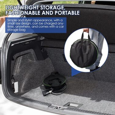 Зарядний кабель для електромобілів тип 2 7,5 м Zimking 6/8/10/13/16 А Регульовані зарядні пристрої для електромобілів з цифровим д