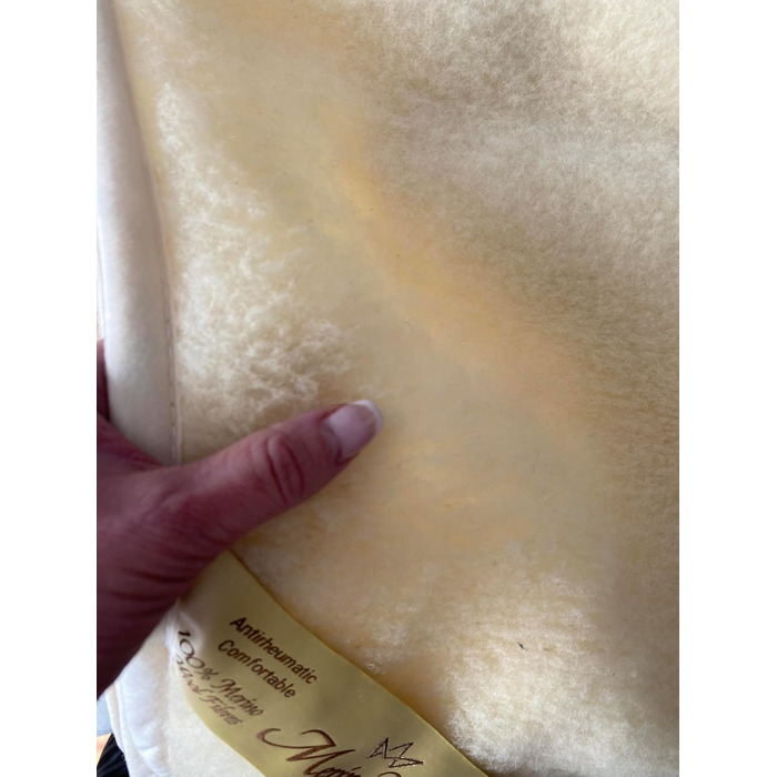 Подушка з мериносової вовни з етикеткою якості, подушка для сну, 900 г мериносової вовни, 40 x 80 см, натуральна вовна, 1 шт.