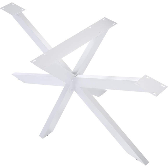Ніжки для столу CLP Hardwick I Полозки для саморобних столів висотою 71 см I Каркас столу у формі зірки виготовлений зі сталі з порошковим покриттям, колір білий, розмір 150x78x71 см