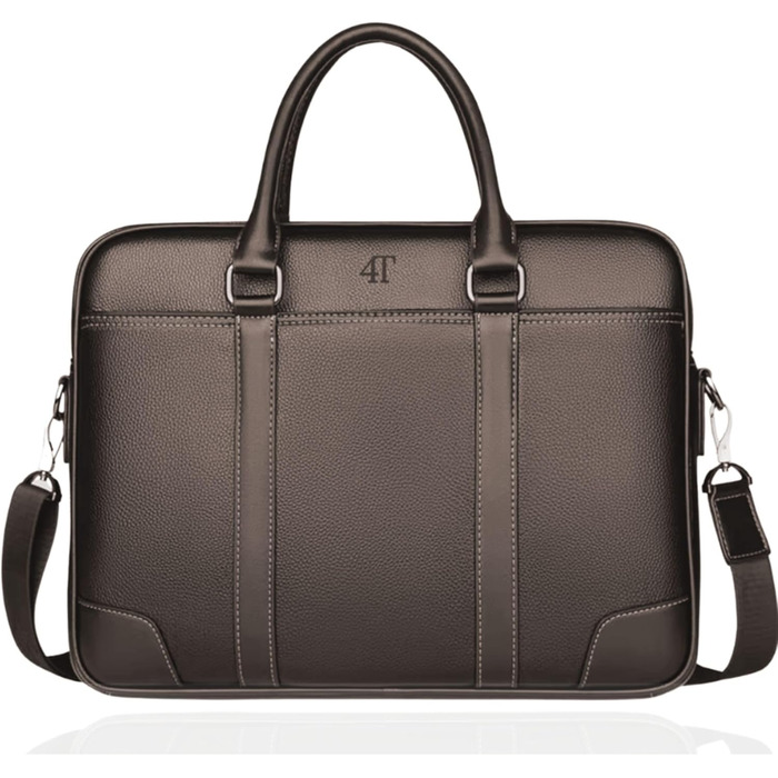 Преміальна сумка для ноутбука з екошкіри, унісекс через плече, портфель в елегантному дизайні, для ноутбуків 14/15,6/16 дюймів, ро