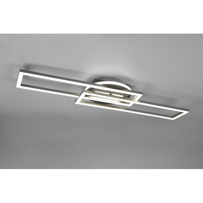 Стеля LED-світильник Reality Twister R67183107, матовий нікель, 30 Вт, з пультом, димером та зміною кольорів