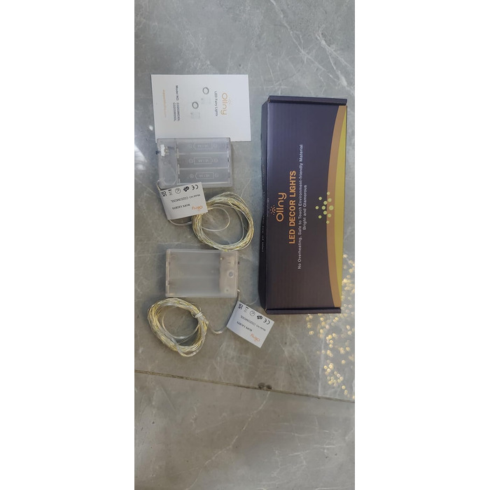 Акумулятор казкових вогнів Ollny 2pcs 5M, 50pcs світлодіодні казкові вогні в приміщенні, мідний дріт казкові вогні IP44 водонепрон