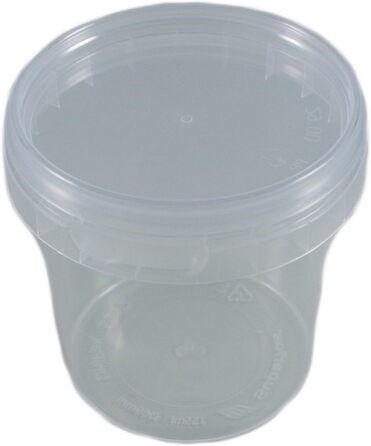 Універсальна пластикова банка Superfos 20 або 40 шт. з кришкою, промисловий стандарт, кругла Ø 69 мм, місткість 155 мл (40 банок)