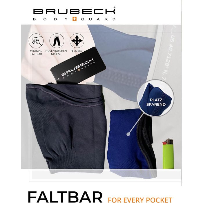 Унісекс-каркас BRUBECK Балаклава Функціональний Мериносова вовна Багатофункціональний шарф Шарф на шию Шарф на шию, розмір S, чорний