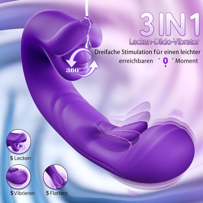 Набір вібраторів AI-Sync для жінок, вібратор-фалоімітатор, секс-іграшка для жінок з 5 режимами облизування язика, 5 режимів тріпотіння, 5 режимів вібрації, вібрація для жінок, набір секс-іграшок для жінок, вібратор, стимулятор клітора