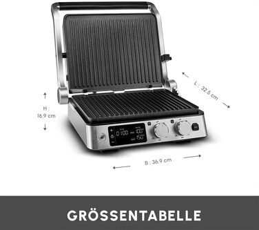 Сендвічниця 3 в 1 Karaca Compact Steel Sear & Grill Inox 2008 електрогриль, тостер та контактний гриль із швидким нагріванням, регулюванням температури та висоти, нержавіюча сталь