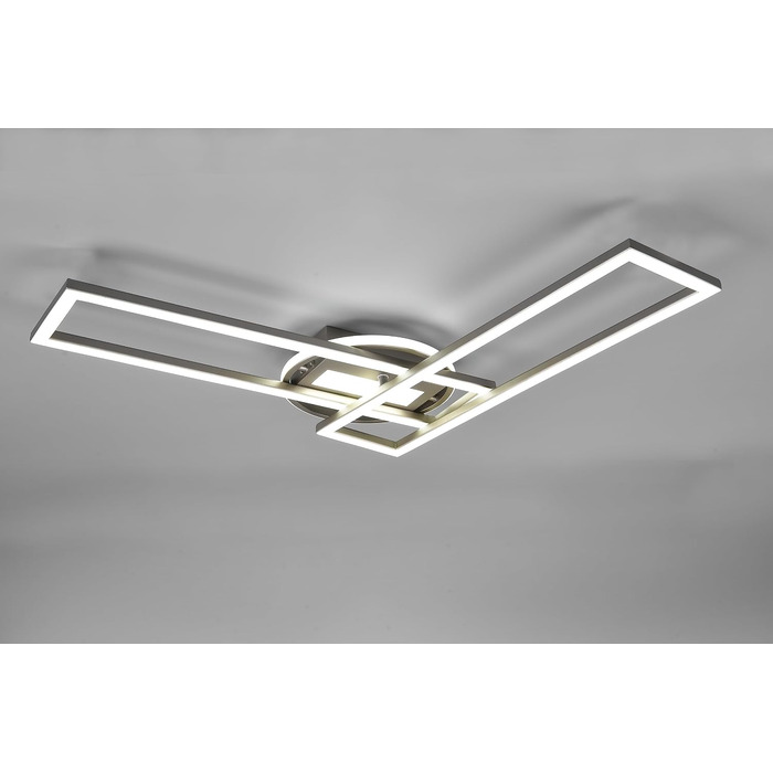Стеля LED-світильник Reality Twister R67183107, матовий нікель, 30 Вт, з пультом, димером та зміною кольорів