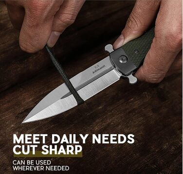 Складаний кишеньковий ніж, лезо зі сталі D2, протиковзка рукоятка G10 з кліпсою, полювання, риболовля, кемпінг, на природі, фліпер