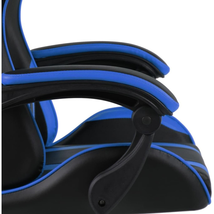 Ігрове крісло LAPOOH, офісне крісло, ігрове крісло, письмове крісло, обертове крісло, чорно-синя штучна шкіра