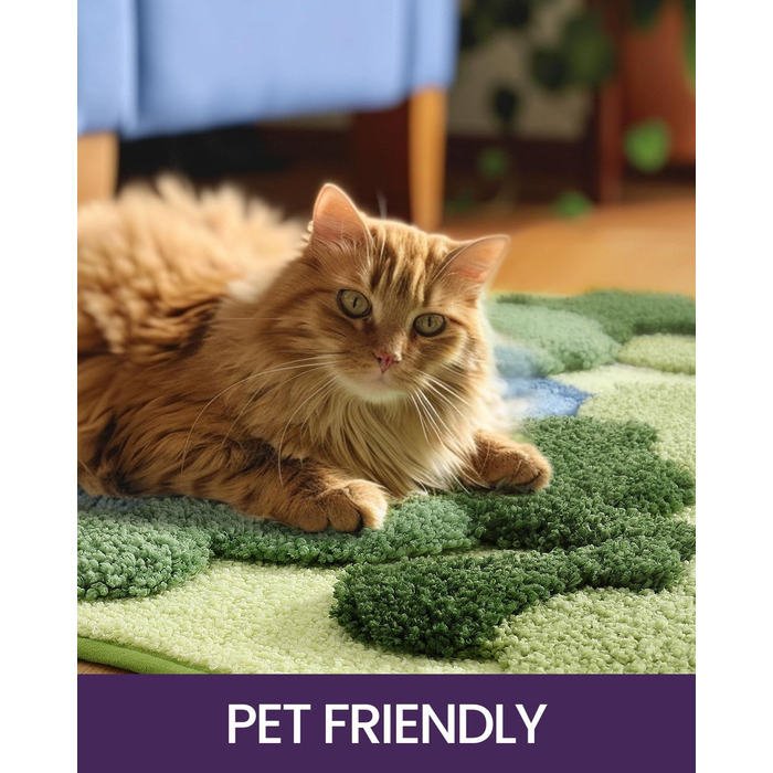 Килимок для ванної DEXI Moss, Ультратовстий, М&39який, Зелений, Нековзний, Миється, Килимок для ванної, Водопоглинаючий, Мікрофібра, Килимки для душу, Раковини, Спальні, 51 x 81 см, Мохово-зелений 51 x 81 см (Овал) Зелений мох