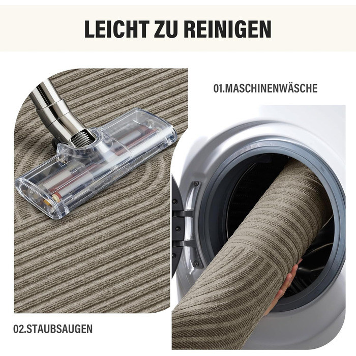 Килимок для вловлювання бруду FEOMOS для приміщень/зовнішнього використання 60x90 см, нековзний абсорбуючий килимок для дверей, який можна прати та міцний, для вхідних дверей, коридору, балкону, кухні - бежевий 60x90 см