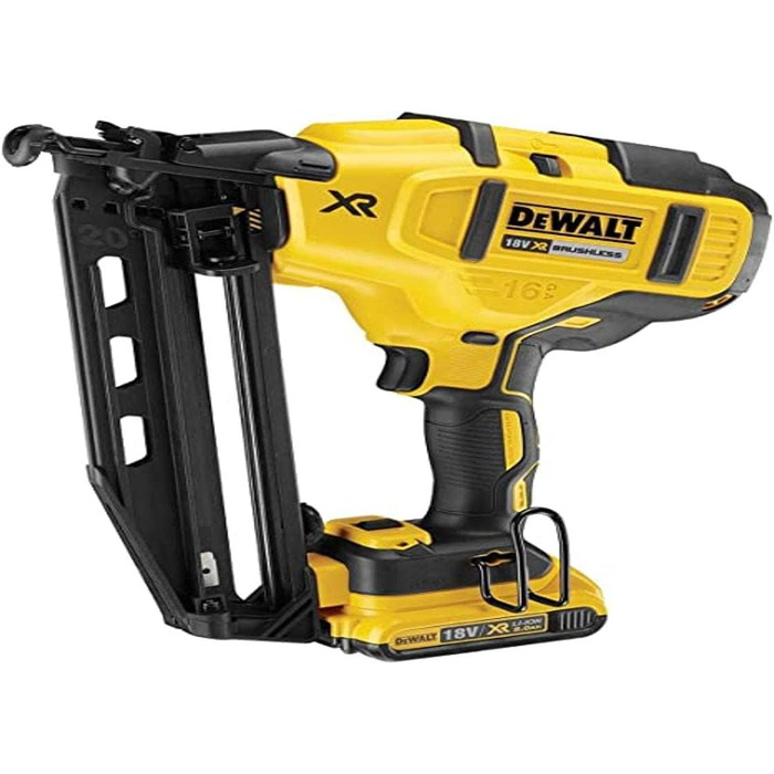 Акумуляторний цвяходер Dewalt 18В DCN660D2 (енергія удару 48 Дж, довжина цвяхів 32-63 мм, ємність магазину 110 цвяхів, контактний