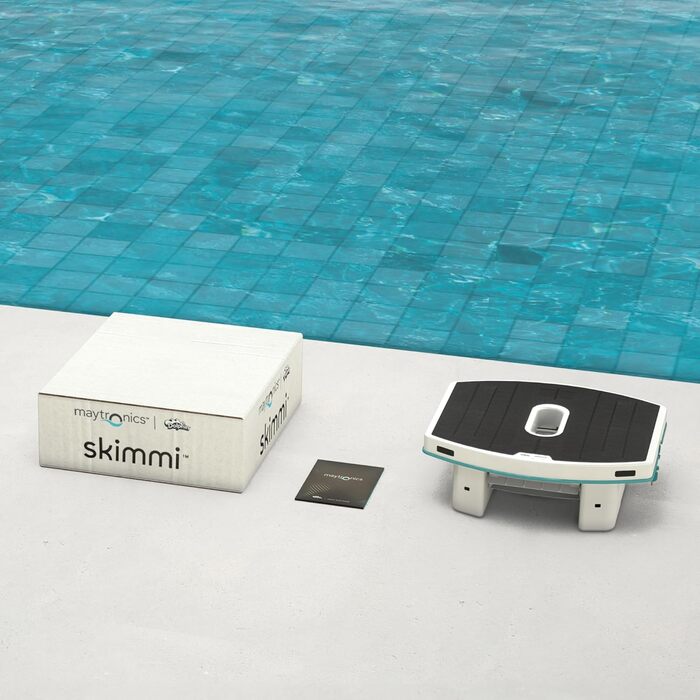 Автоматичний скімер для басейну Dolphin Skimmi з Bluetooth очищення поверхні води за допомогою інтелектуальних датчиків, зарядка від сонячної батареї
