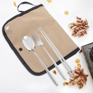 Набір посуду для пікніка та кемпінгових столових приборів Healifty з сумкою для перенесення, складний нейлоновий посуд для барбекю та походів на свіжому повітрі