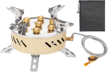 Міцний газовий пальник для кемпінгу, зручна плита для подорожей, кемпінг на свіжому повітрі для походів та пляжних вечірок, вітростійке портативне спорядження