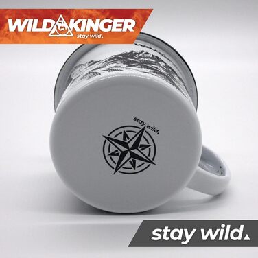 Емальована кружка Wildkinger Mountains Cup Outdoor Camping Cafe Chicken White 350 мл