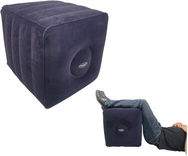 Куб для підняття ніг FabaCare, куб для міжхребцевих дисків з масажним м&39ячем Blue Hedgehog, подушка для розвантаження, підставка для литок, подушка для міжхребцевих дисків, подушка для позиціонування ніг, підставка для ніг для вправ на спину, надувна