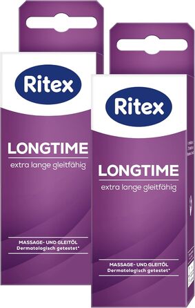 Силіконове масажне та лубрикантне масло Ritex Longtime, 100 мл