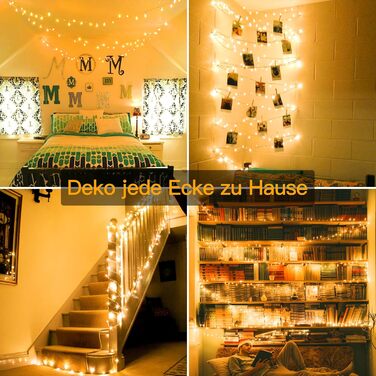 Казкові вогні на відкритому повітрі 60M 600 LED, казкові вогні з пультом дистанційного керування 8 режимів таймера, водонепроникни