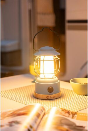 Світлодіодний кемпінговий ліхтар BERGER Hopuni Pro Акумуляторний вуличний ліхтар із регульованою яскравістю Кемпінговий ліхтар без блоку живлення з батареєю та USB-кабелем Легкий бездротовий ліхтар на батарейках для кемпінгу, наметів та відключень електро