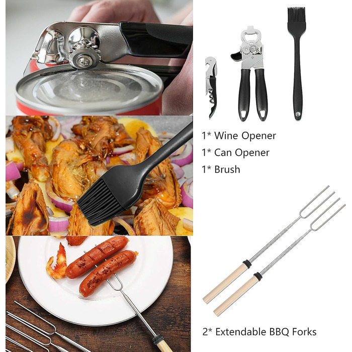 Предметний набір кухонного начиння для кемпінгу, портативне кухонне начиння для кемпінгу, набір посуду для пікніків, барбекю, подорожей та активного відпочинку., 35-