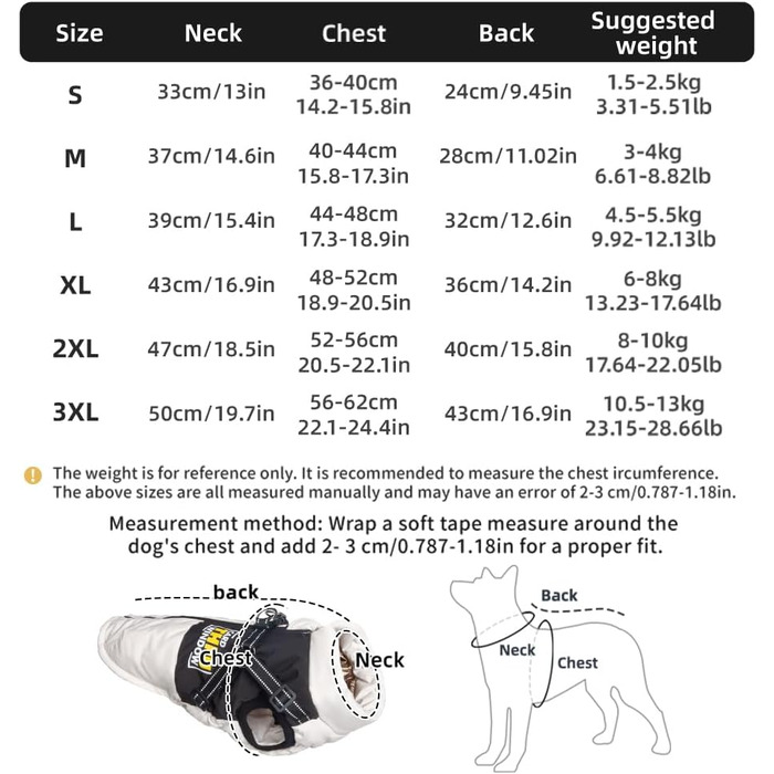 Зимова куртка для собак, костюм для домашніх тварин, водонепроникний та вітрозахисний, безрукавний жилет з бавовняною підкладкою та світловідбивачами на блискавці (чорний, L) Чорний L