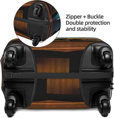 Чохол для валізи у формі черепа, міцний захист для багажу, підходить для валіз розміром 45,7 - 81,3 см, розмір XL, чорний, екстра-великий