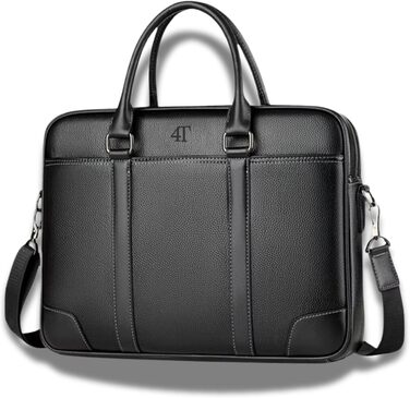 Преміальна сумка для ноутбука з екошкіри, унісекс через плече, портфель в елегантному дизайні, для ноутбуків 14/15,6/16 дюймів, ро