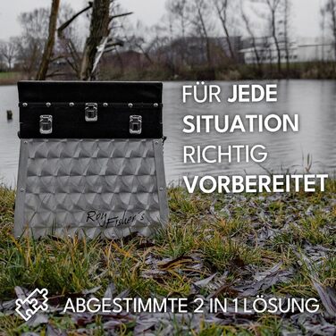 Рибальський ящик/рибальський кейс Roy Fisher з 2 шухлядами, ящик для снастей, ящик для сидіння, рибальське сидіння, рибальський кейс з 2 шухлядами