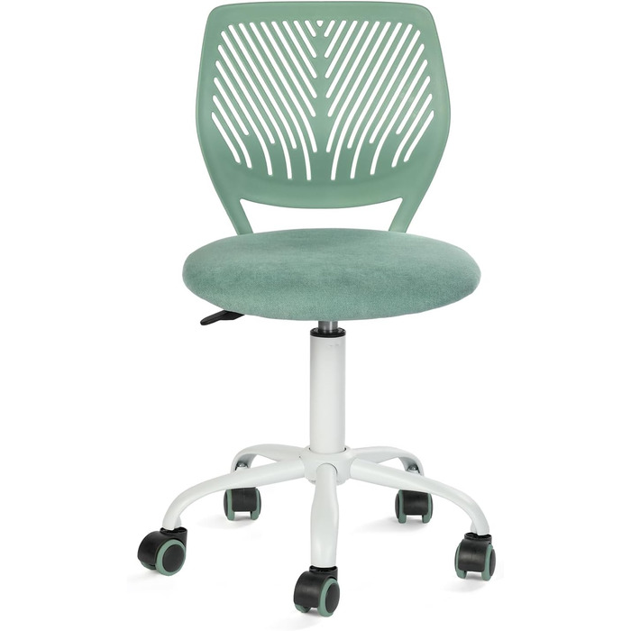 Крісло для домашнього офісу FurnitureR, ергономічне обертове крісло з регульованою висотою та коліщатками, сучасне комп&39ютерне крісло для навчання та офісу, тканина Morandi кольору Aqua, Крісло для домашнього офісу