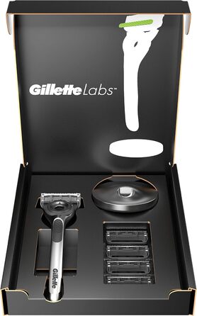 Волога бритва Gillette Labs для чоловіків, бритва з очисним елементом 5 лез бритви, подарунок для чоловіків, преміальна магнітна бритва 5 лез