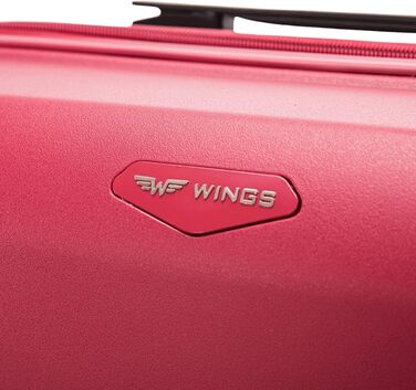 Валіза Wings з твердим корпусом - велика дорожня валіза та візок - надлегка валіза на колесах - ручна поклажа - валіза з замком - маленький візок для літака, біла, 56x421,5 см