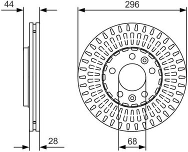 Гальмівний диск передній Bosch BD2451 296 мм