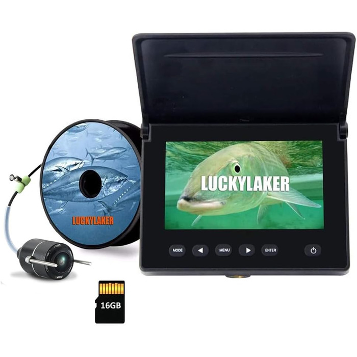 Підводна камера для риболовлі Підводний ехолот Інфрачервоний світлодіодний портативний відеокамера для риболовлі LCD монітор Каяк Човен Морська риболовля